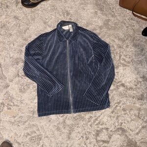 Liz Claiborne Navy Houndstooth Jacket